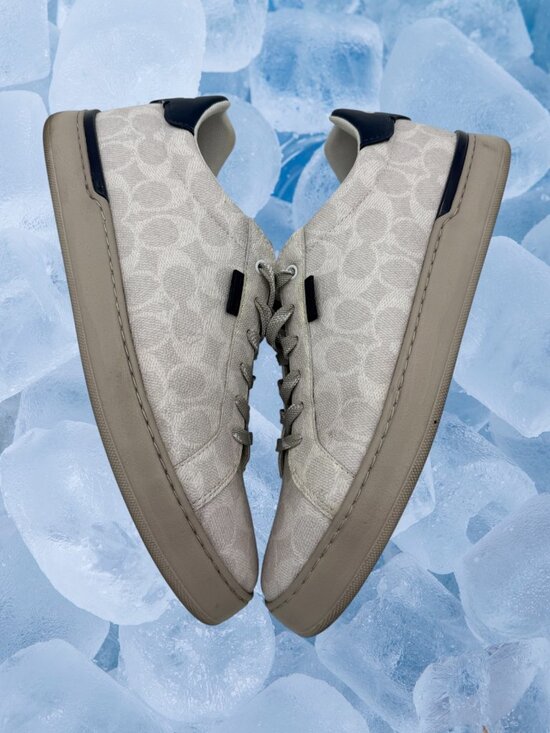 Coach Other - Men's 12D Coach Leather+ Lowline Signature Low Top Sneaker Chalk Cobalt G5025 WI